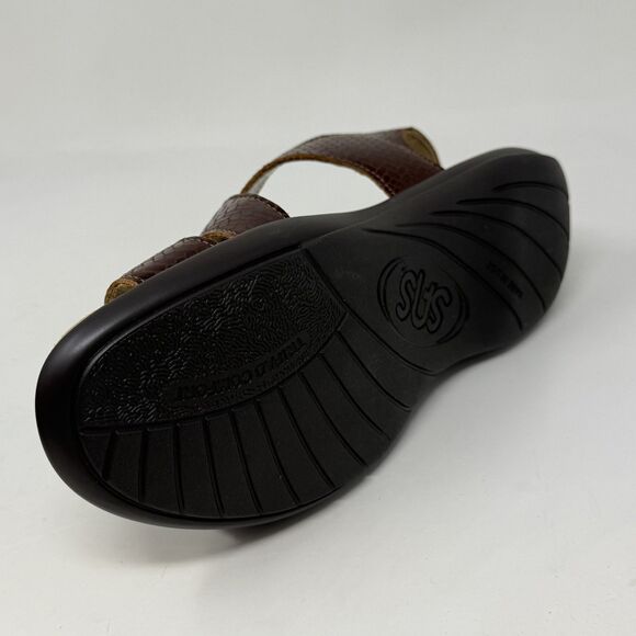 SAS Laguna Weave Henna Sandals Womens 6 M Brown Croc Print Strappy Comfort USA - Picture 13 of 14